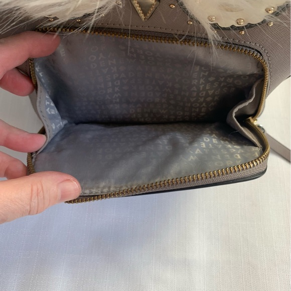 Kate Spade ♠️ Star Bright Owl Tomi Backpack, Gray Leather EUC NLA- Hard to find - Picture 4 of 11